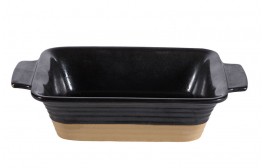 Igneous Black Rectangular Dish